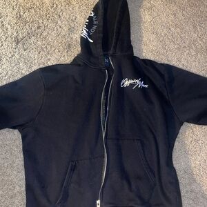 Boohoo Mens Black and White Lightweight Hooded Jacket